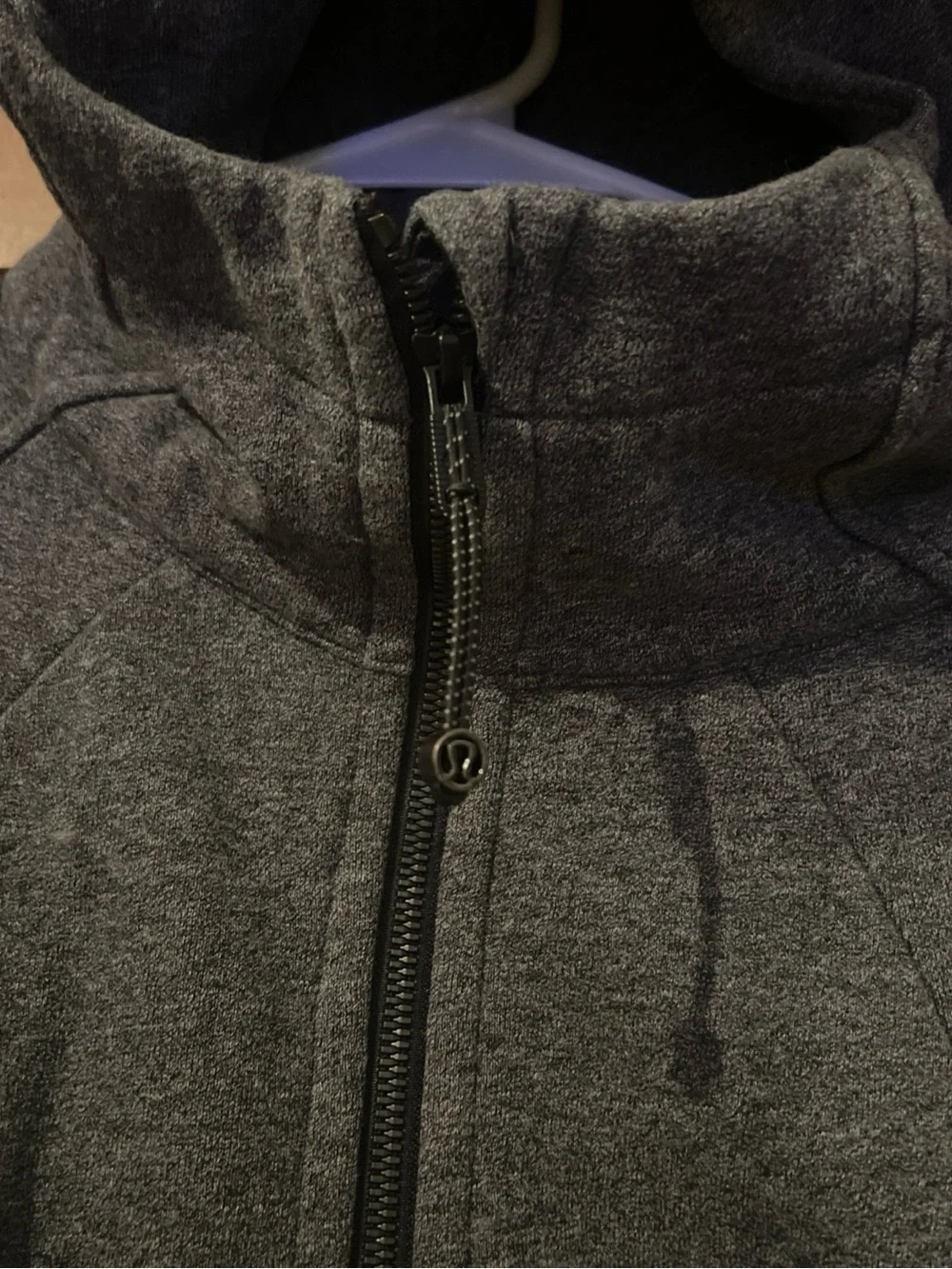 Lululemon Scuba Full Zip Hoodie Black Cotton Fleece Jacket Womens Size 14 Cozy